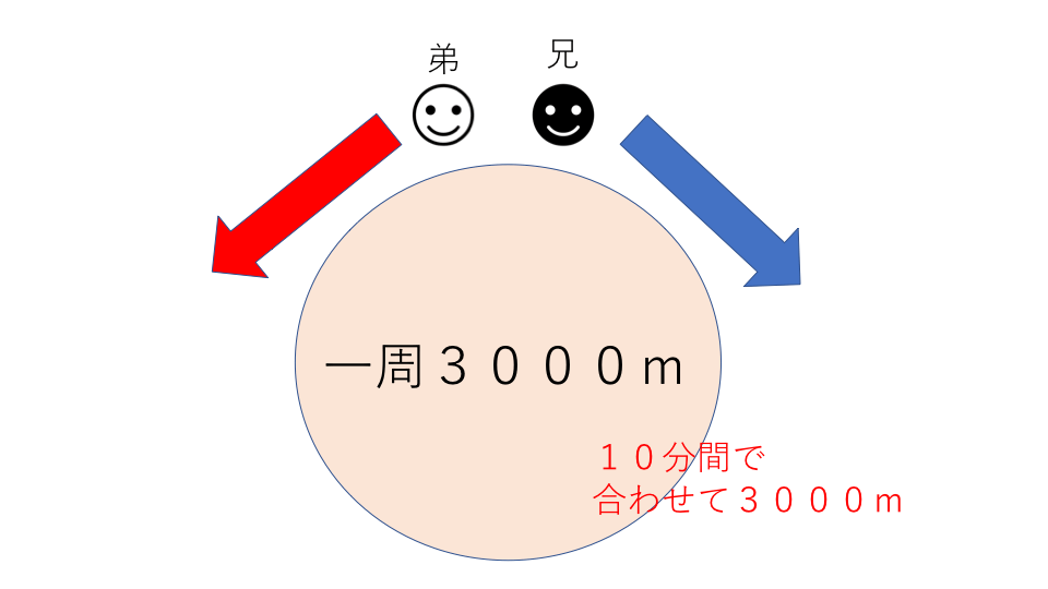 例題５5/20の弟と兄の進んだ距離