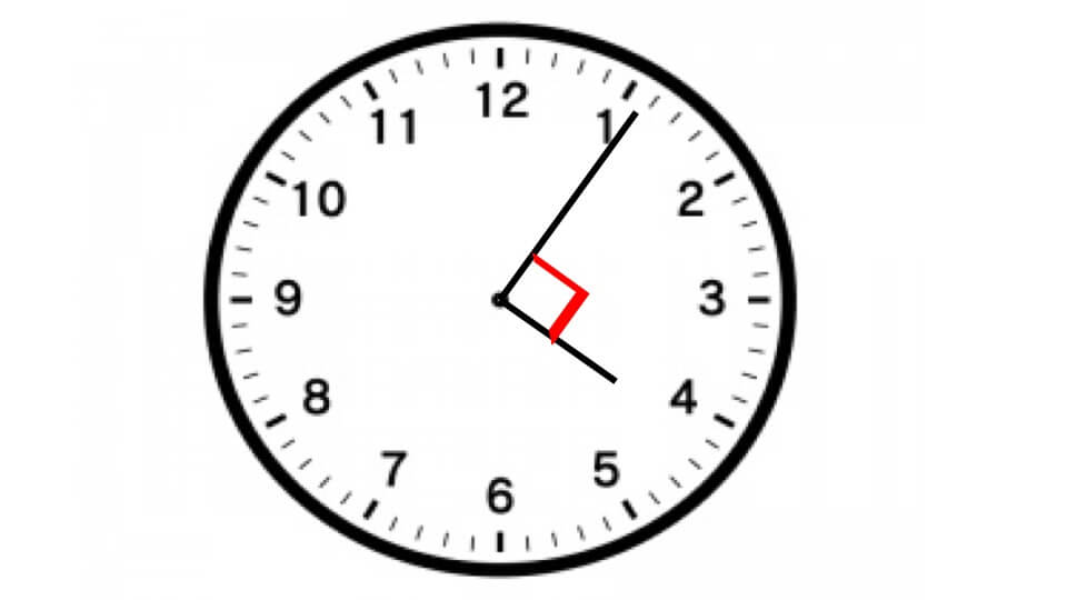 例題６　両針が重なる前の時計の図